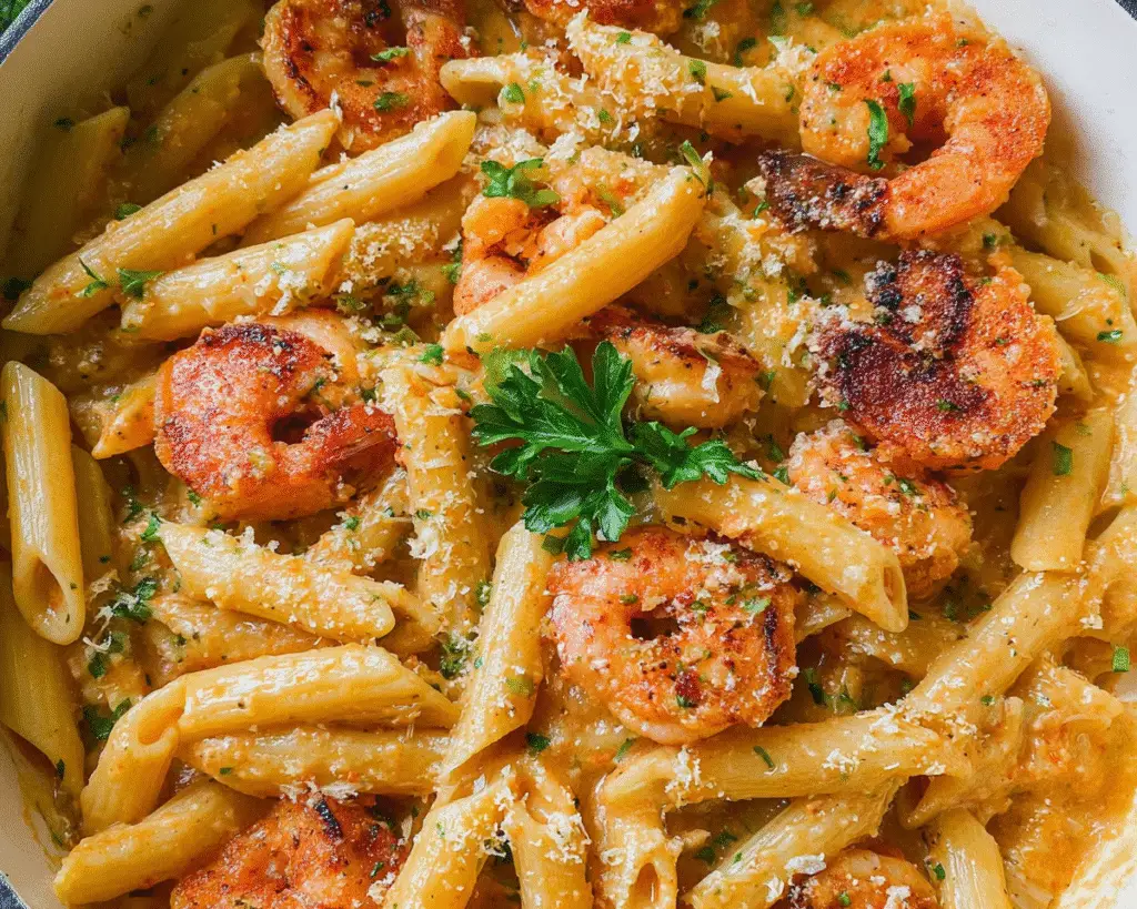 Creamy Cajun Prawn (Shrimp) Pasta