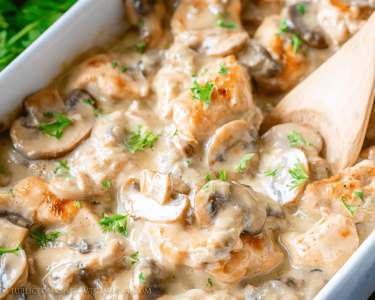 Creamy Mushroom and Chicken Casserole For Spring