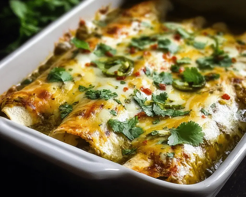 Creamy Poblano Chicken Enchiladas