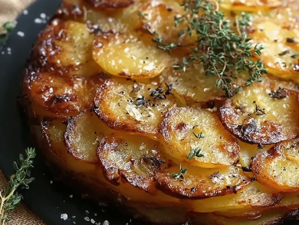 Crispy Balsamic Thyme Potato Torte