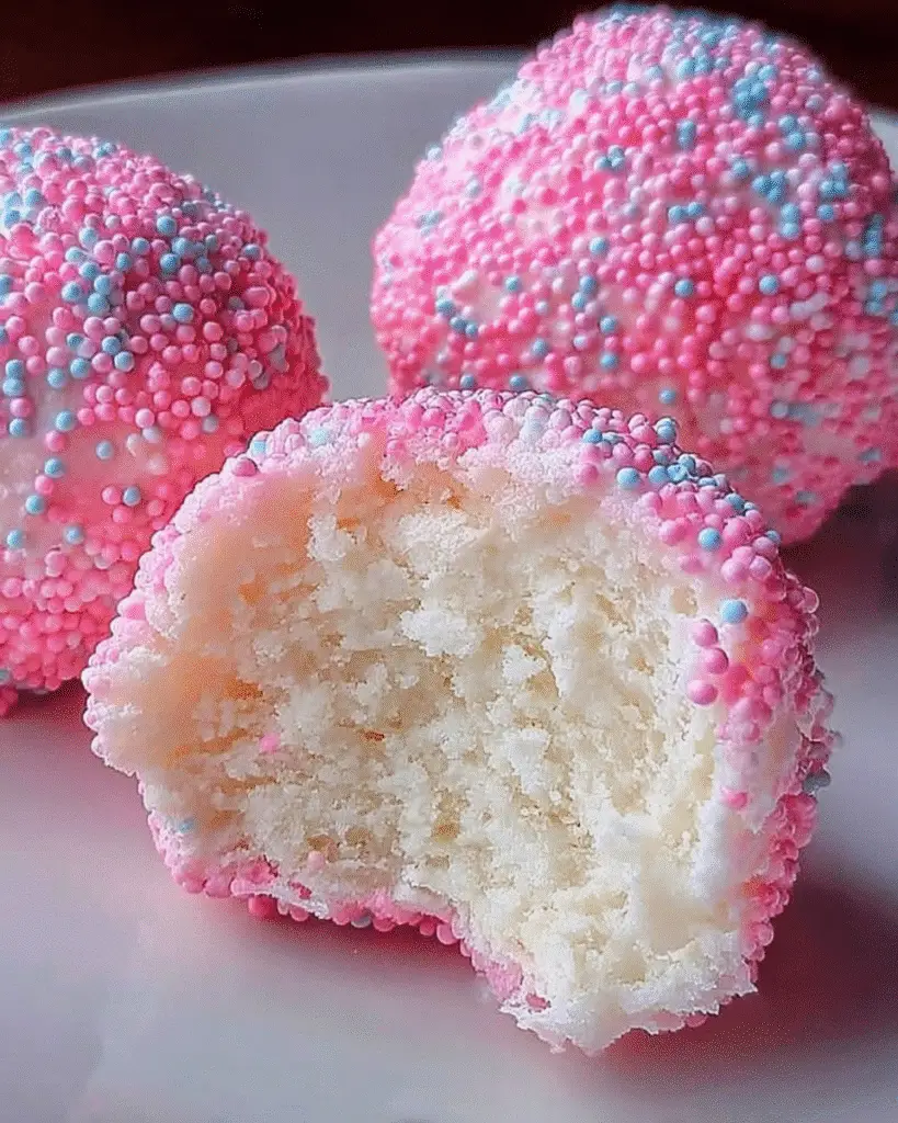 Crispy Cotton Candy Cheesecake Bombs