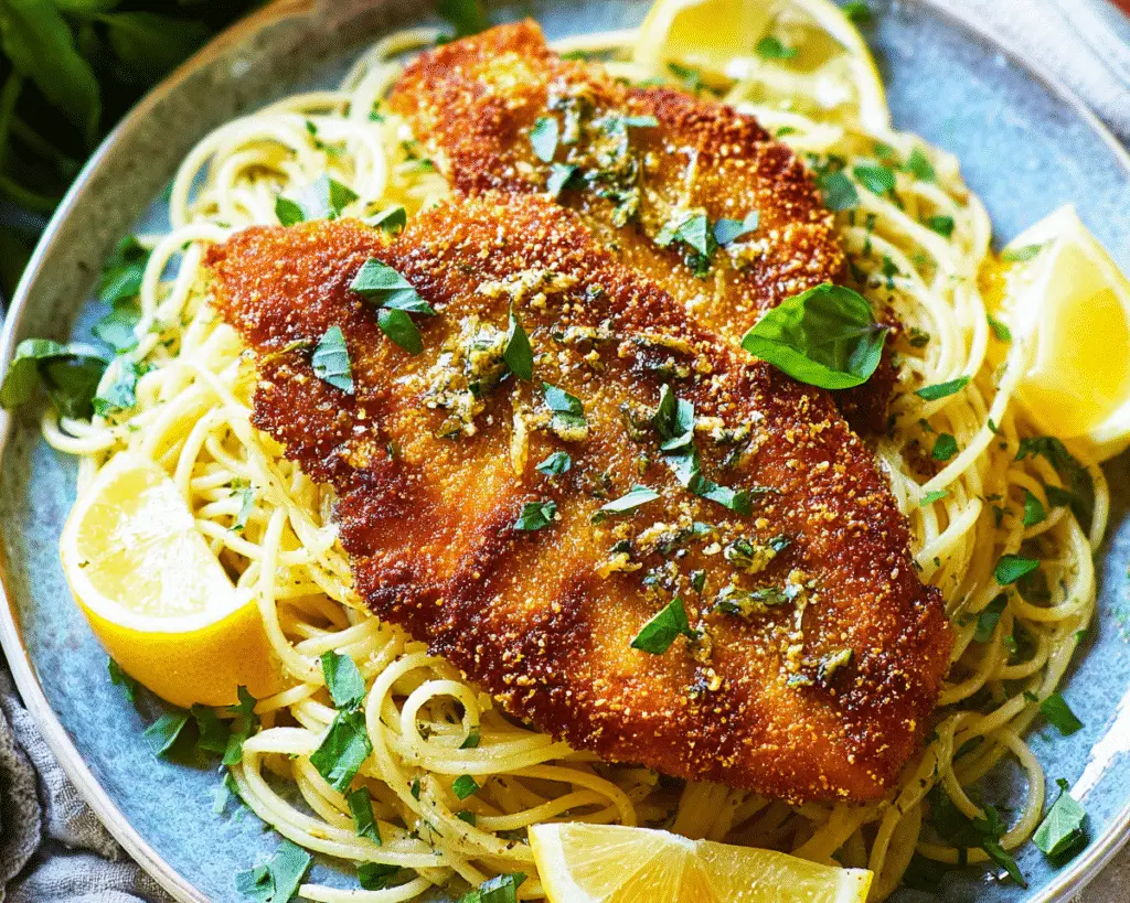 Crispy Lemon Chicken Spaghetti For Spring