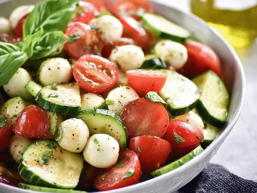 Cucumber Caprese Salad