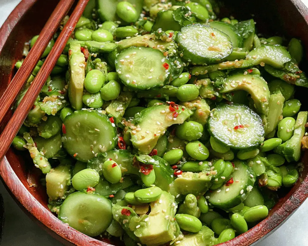 Cucumber Edamame Salad For Spring Dinner
