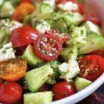 Cucumber and Tomato Salad with Feta For Spring