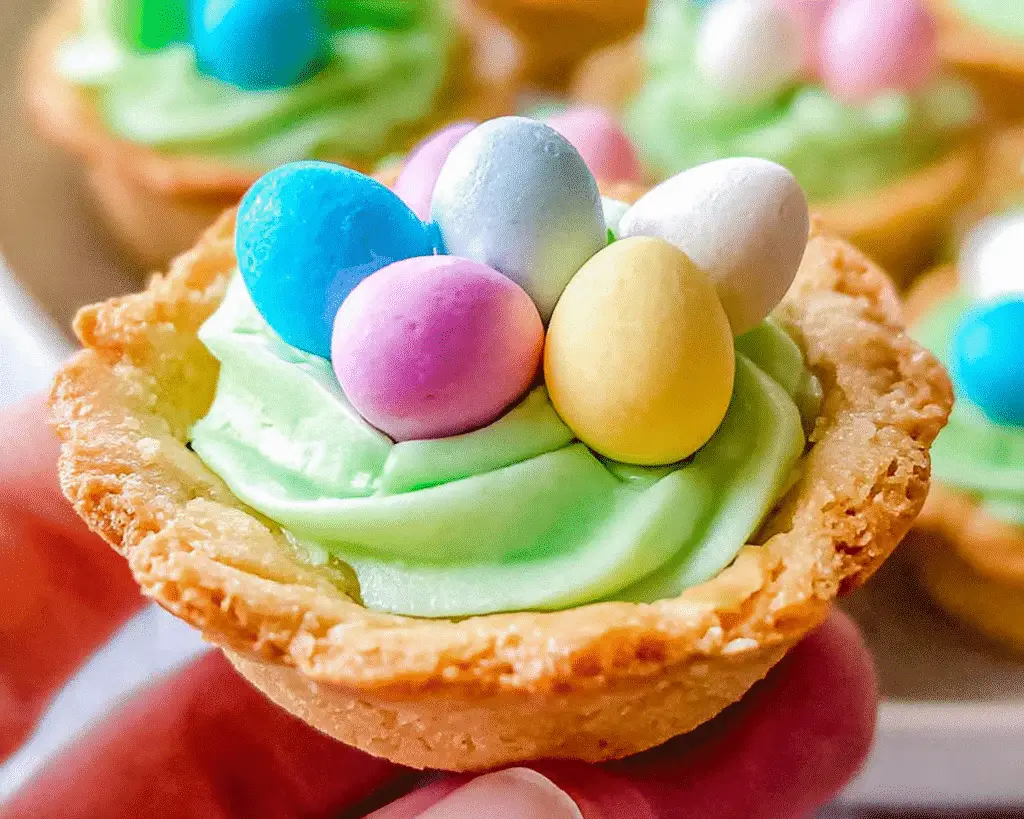 Easter Basket Sugar Cookie Cups For Spring Desserts