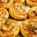 Easter Ham and Cheddar Pinwheels