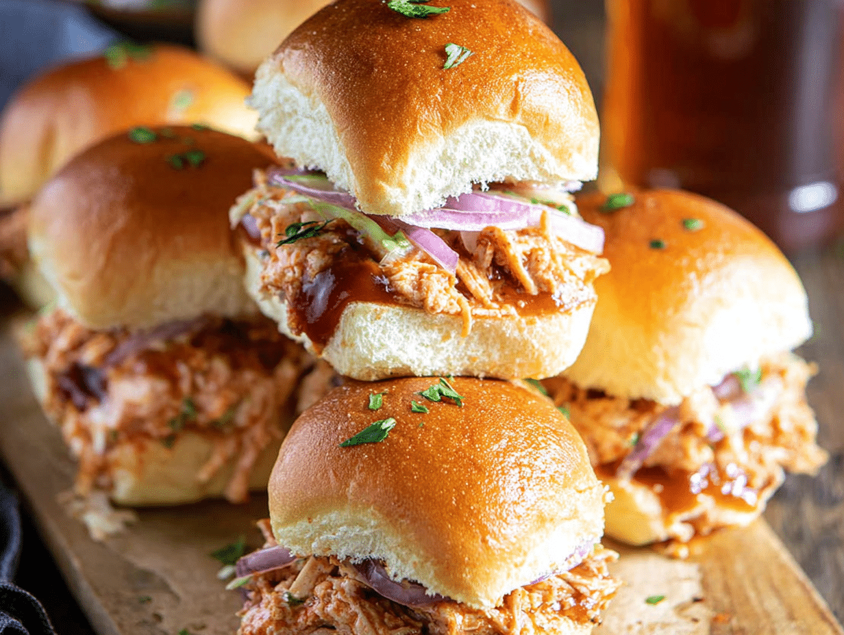 Easy BBQ Ground Turkey Sliders