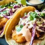 Flavor-Packed Fish Tacos with Cabbage Slaw & Zesty Lime Crema