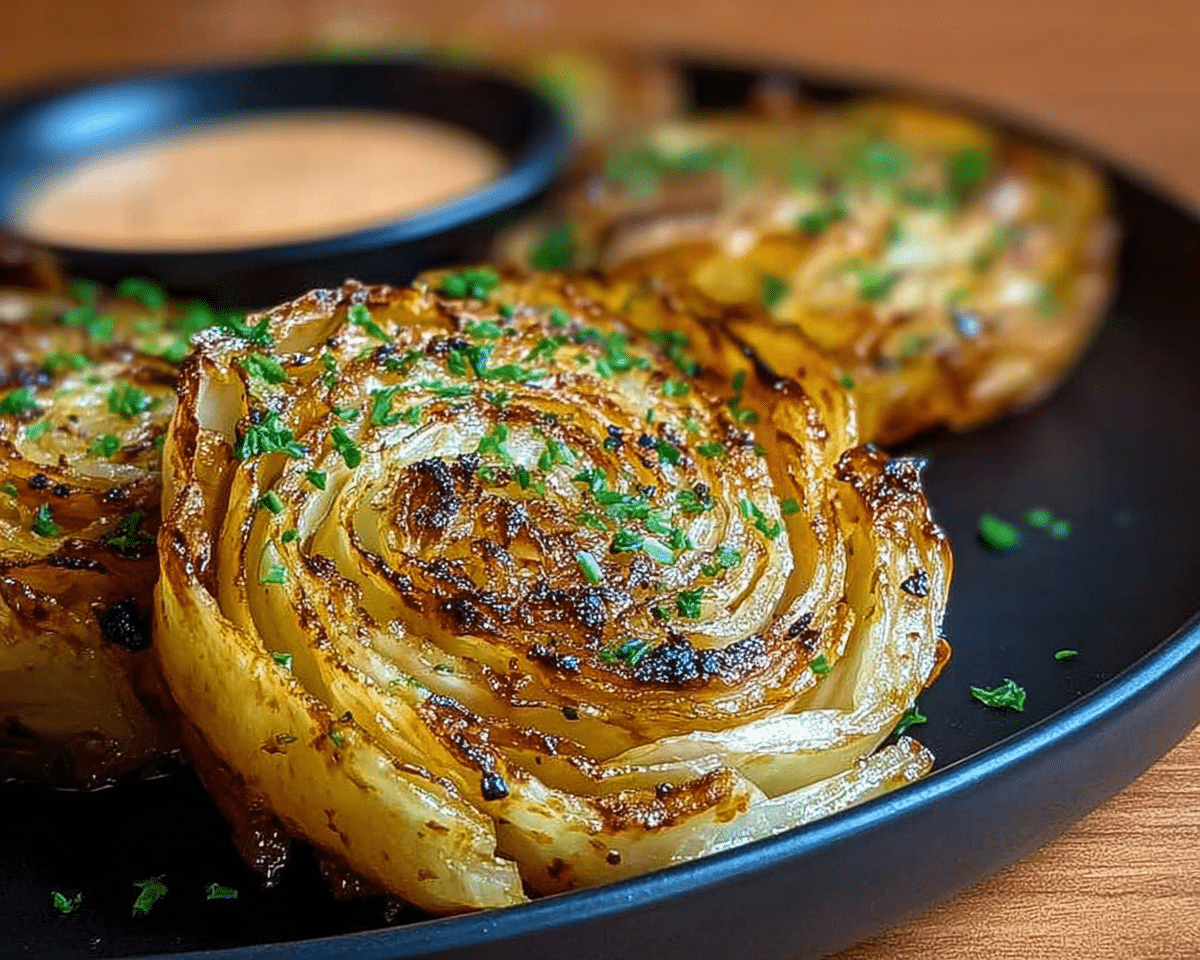 Garlic Butter Roasted Cabbage Steak