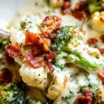 Garlic Parmesan Broccoli with Bacon For Spring Dinner