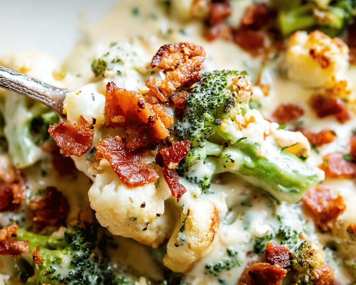 Garlic Parmesan Broccoli with Bacon For Spring Dinner