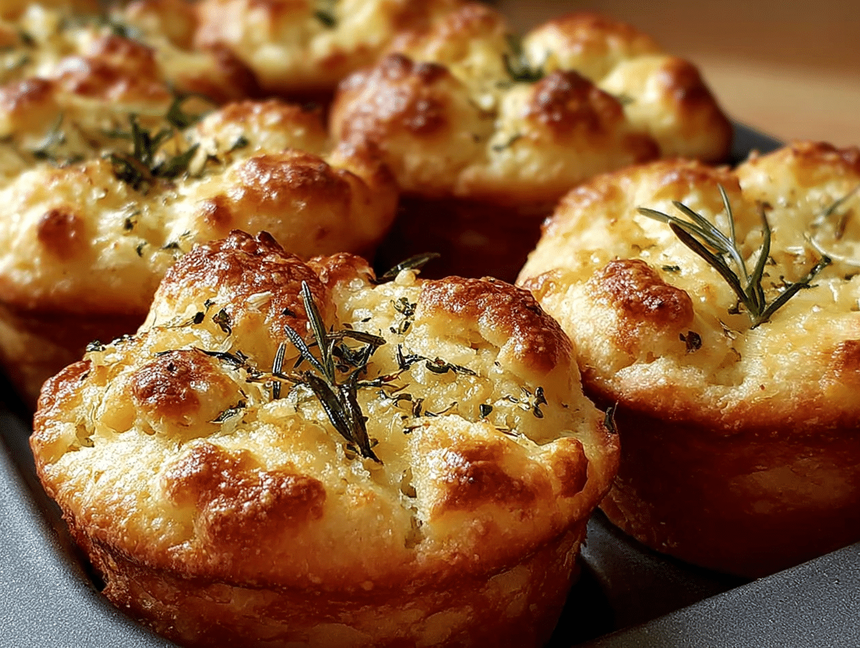 Garlic & Rosemary Focaccia Muffins