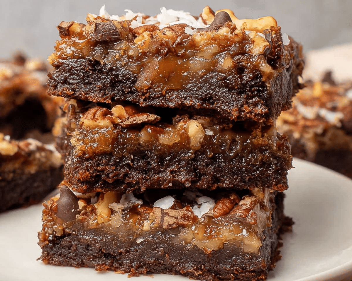 German Chocolate Cookie Bars