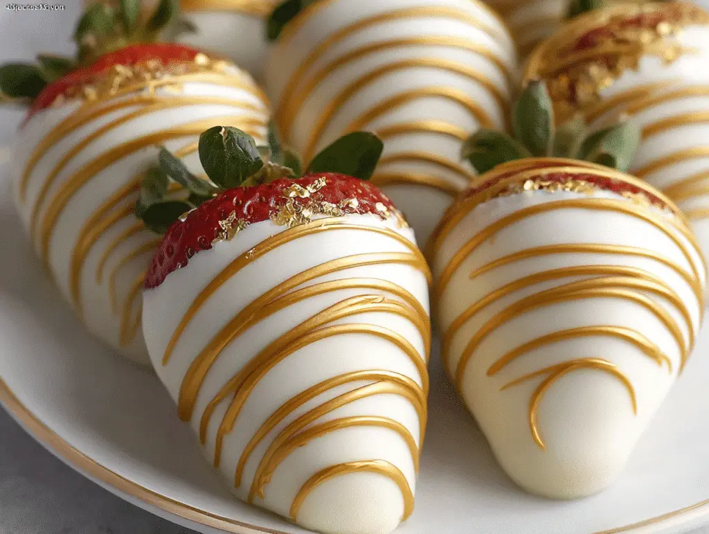 Gold Chocolate Covered Strawberries