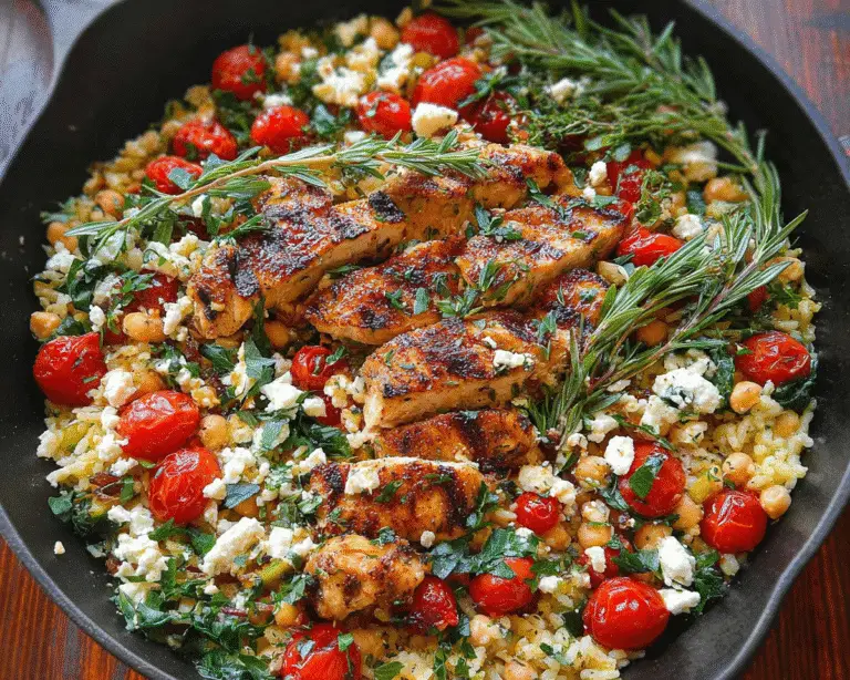 Greek Chicken with Lemon Rice For Spring Dinner