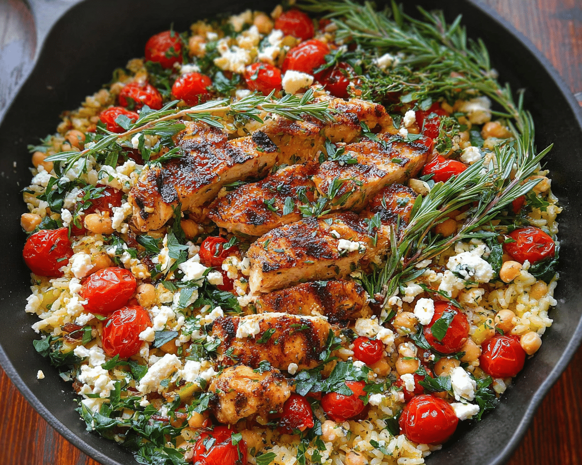 Greek Chicken with Lemon Rice For Spring Dinner