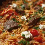 Greek Manestra Beef Orzo