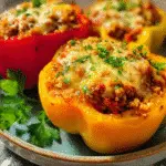 Ground Turkey Stuffed Bell Peppers
