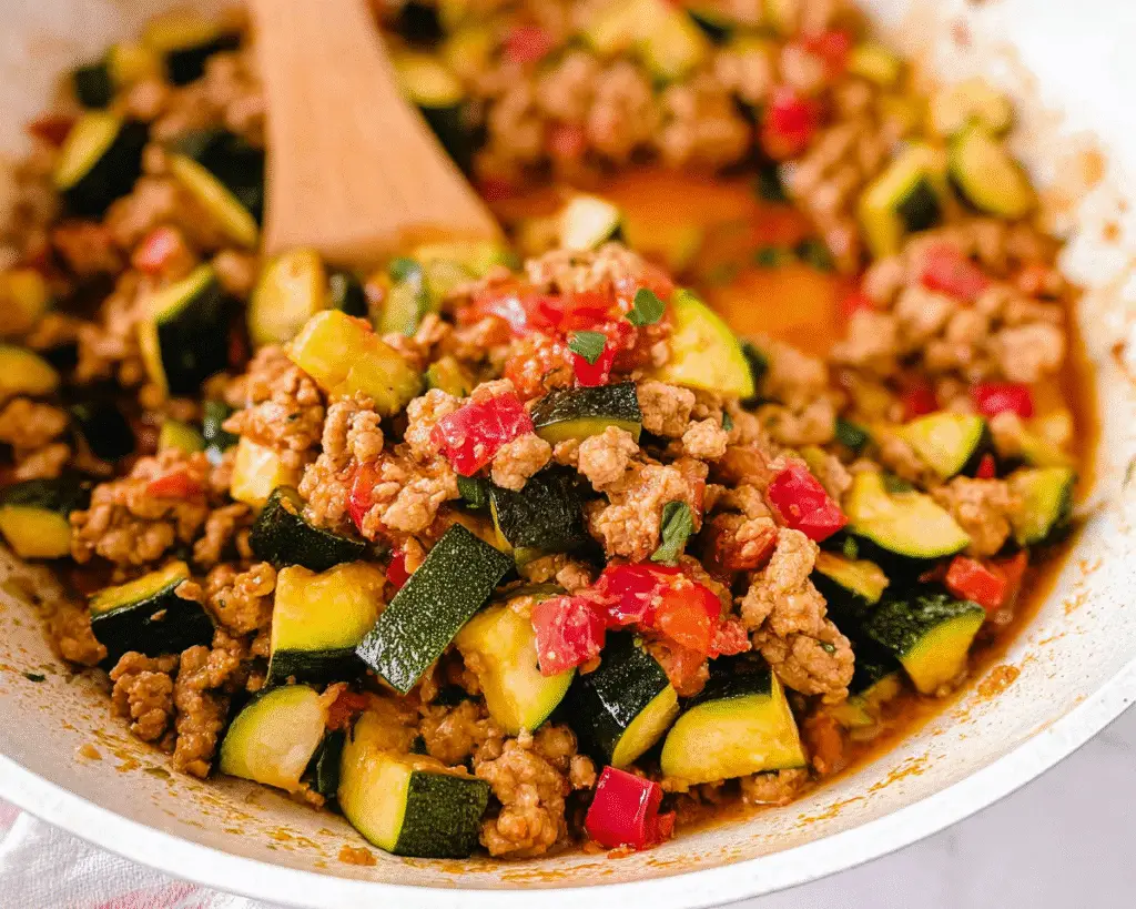 Ground Turkey and Zucchini Skillet For Spring Dinner
