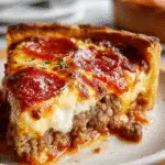 Hamburger Sausage & Pepperoni Pie
