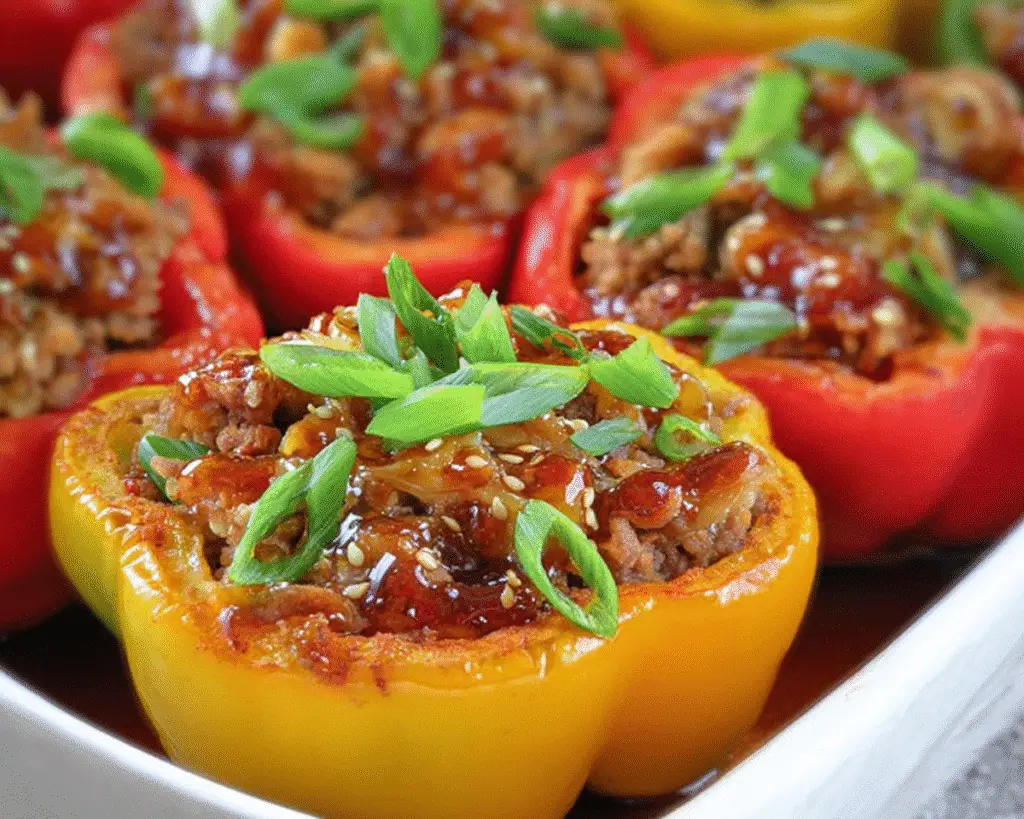 Homemade Asian Stuffed Bell Peppers For Spring