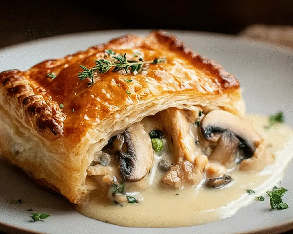 Irish Chicken and Mushroom Pie For St Patrick's Day
