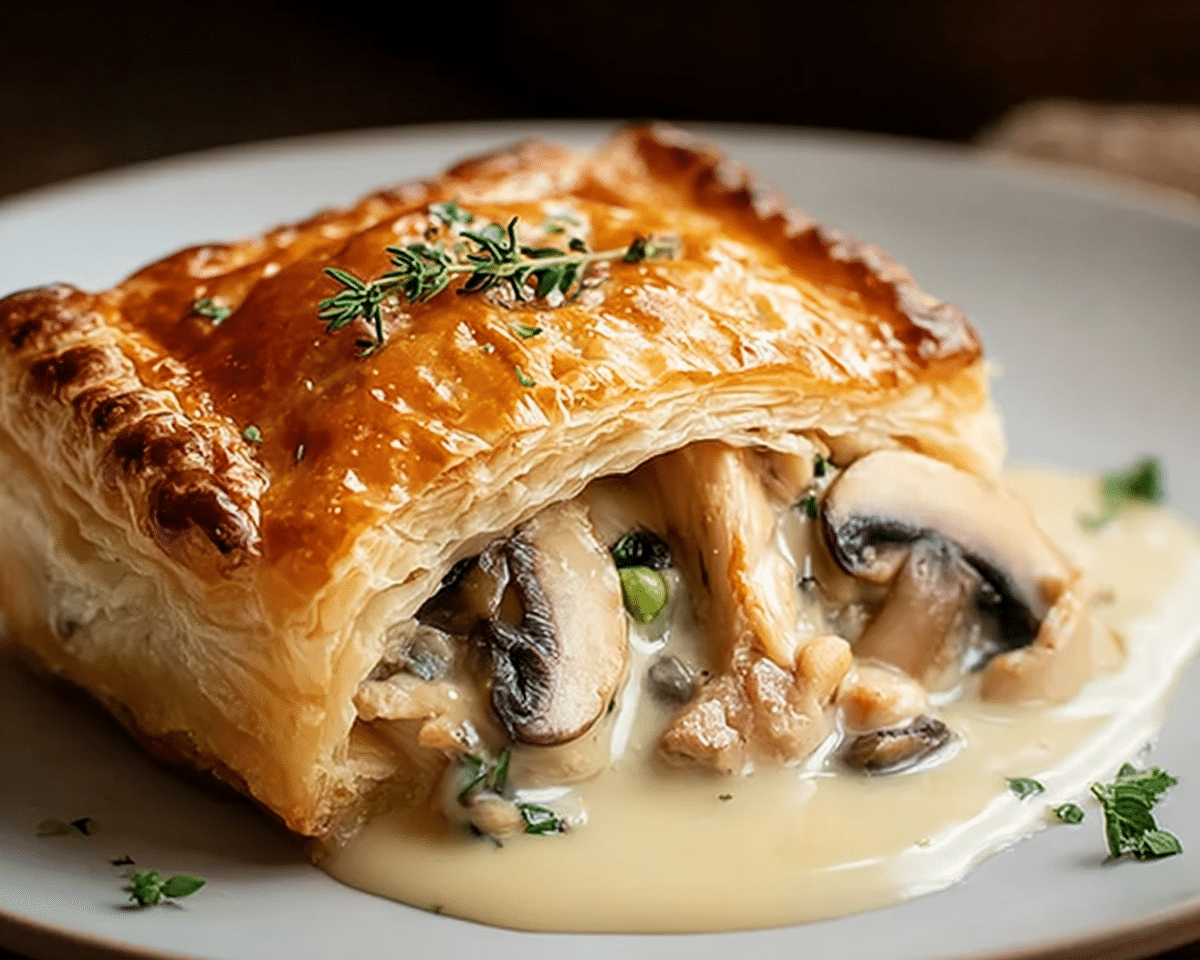 Irish Chicken and Mushroom Pie For St Patrick's Day