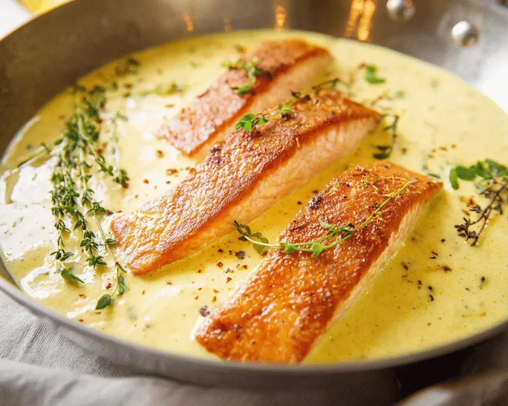 Irish Salmon with Mustard Sauce For St Patrick's Day