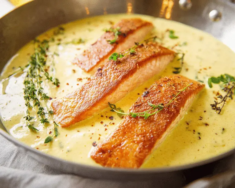 Irish Salmon with Mustard Sauce For St Patrick's Day