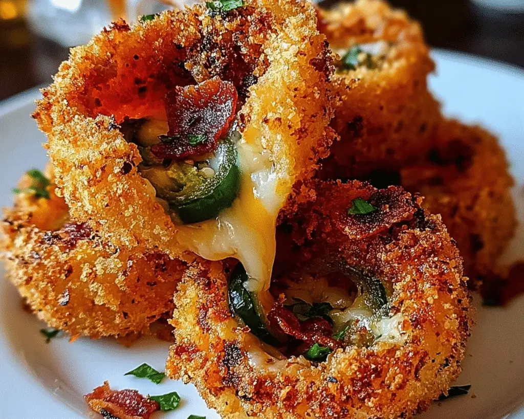 Jalapeño Popper Stuffed Onion Rings