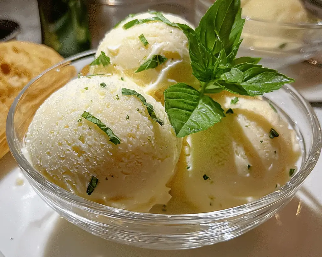 Lemon Basil Sorbet