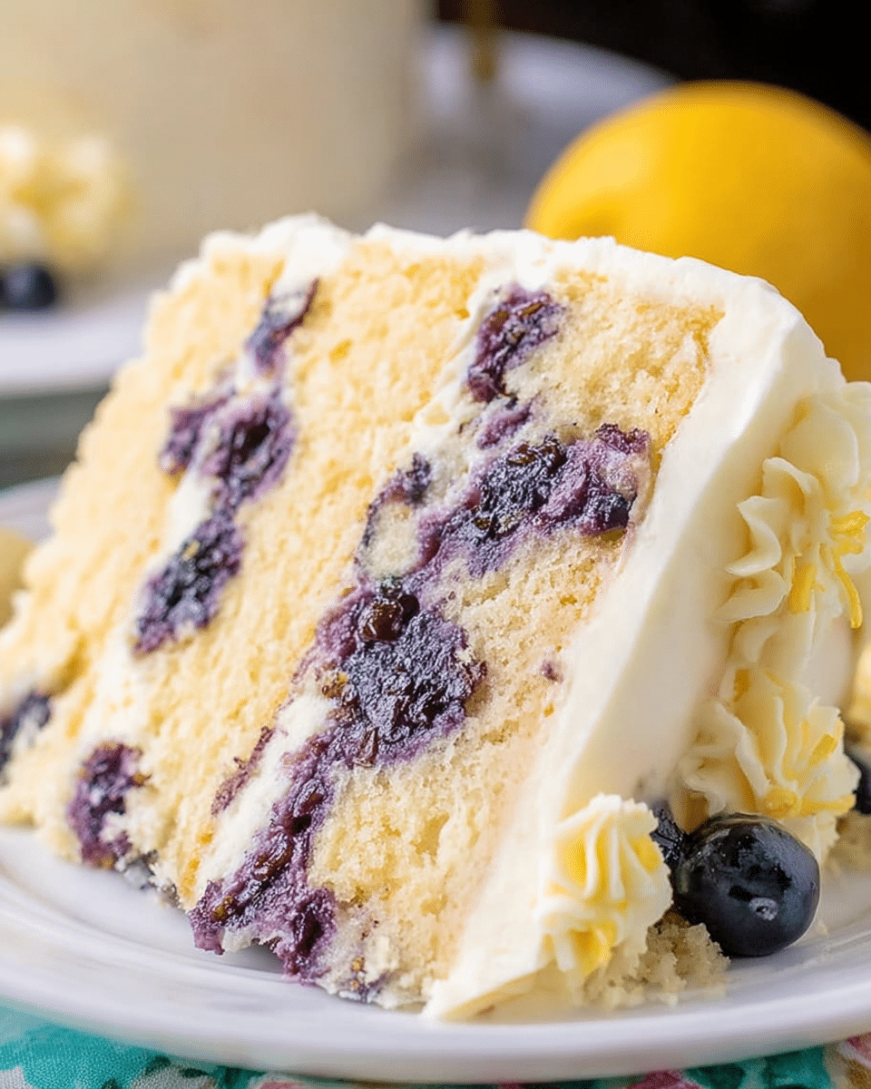 Lemon Blueberry Layer Cake