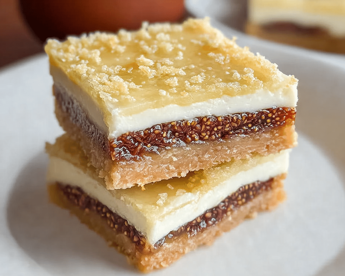 Lemon Fig and Cream Cheese Bars For Spring Desserts