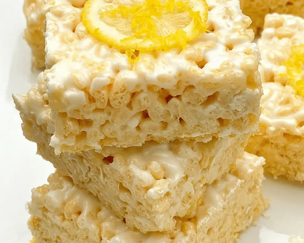 Lemon Rice Krispy Treats For Spring Desserts