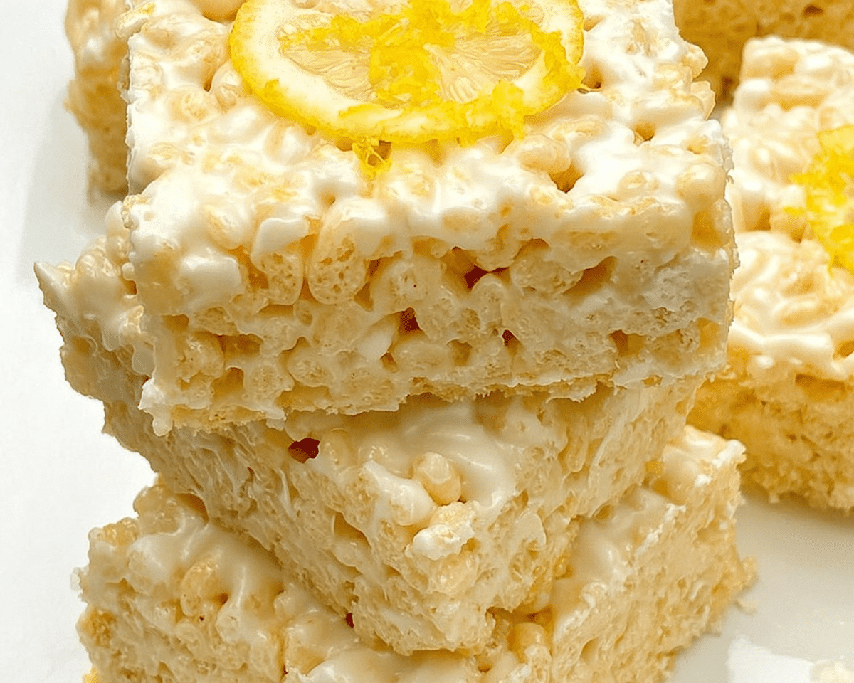 Lemon Rice Krispy Treats For Spring Desserts