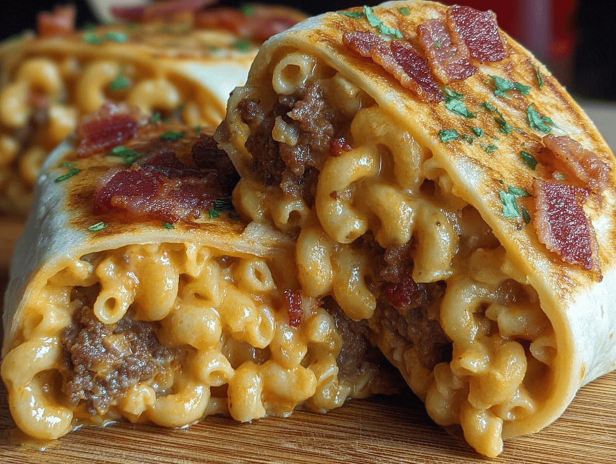 Mac Cheese Bacon Burger Rolls