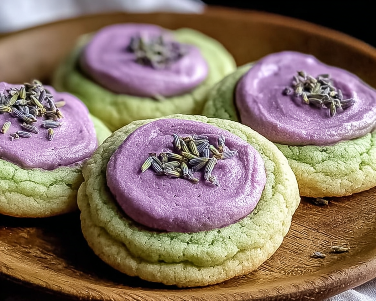 Matcha Lavender Sugar Cookies