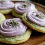 Matcha Sugar Cookies with Lavender Frosting For Spring Desserts