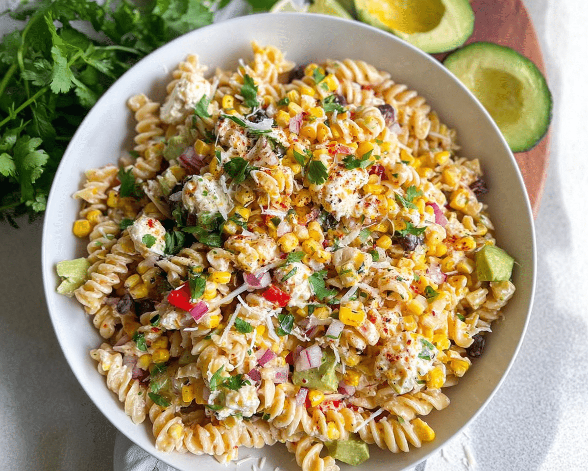 Mexican Street Corn Pasta Salad For Spring Dinner