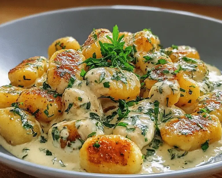 Millionaire Gnocchi with Creamy Sauce