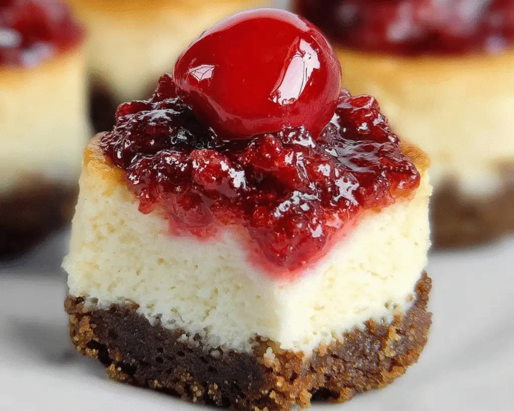 Mini Cherry Cheesecake For Spring