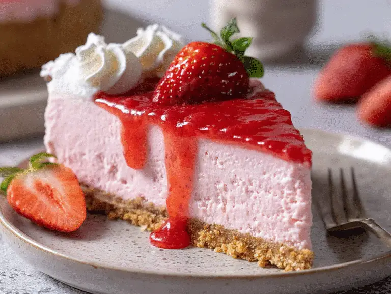 No-Bake Strawberry Cheesecake