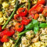 One-Pan Pesto Chicken Tortellini and Veggies For Spring Dinner