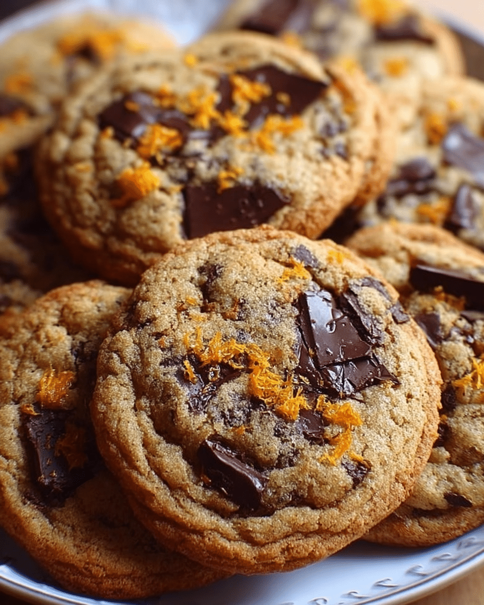 Orange Dark Chocolate Chunk Cookies