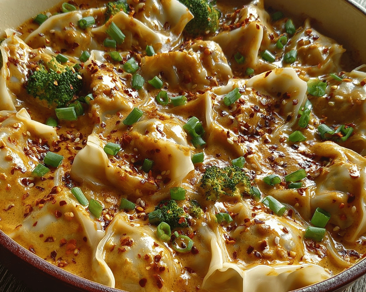 Oven-Baked Dumplings with Peanut Sauce For Spring