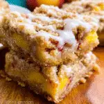 Peaches and Cream Crumble Bars For Spring Desserts