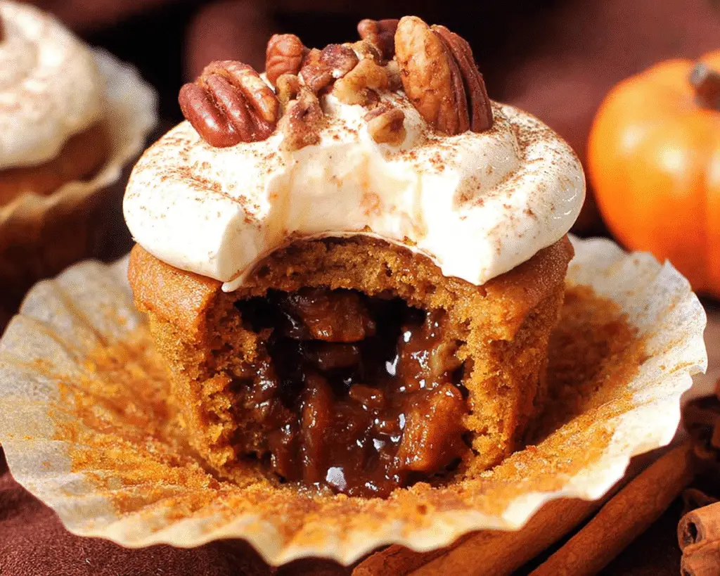 Pecan Pie Pumpkin Cupcakes For Spring