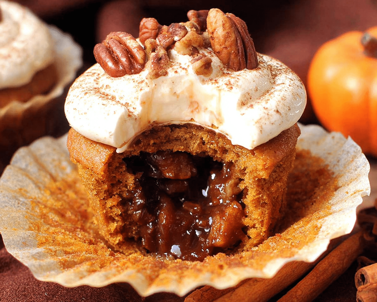 Pecan Pie Pumpkin Cupcakes For Spring