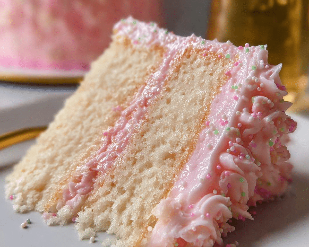 Pink Champagne Cake For Spring